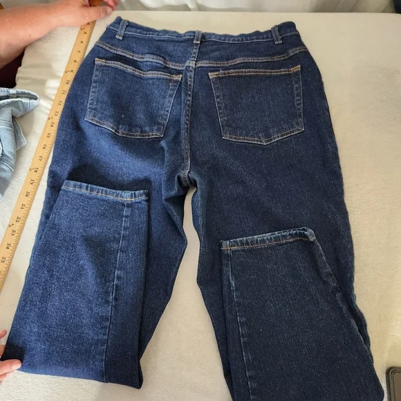 Gloria Vanderbilt Amanda Straight Jeans Womens  Blue High Rise Stretch - 16 - Picture 4 of 14